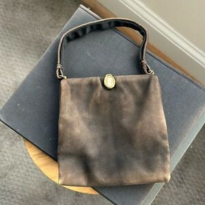 Vintage Distressed Suede Walborg Purse